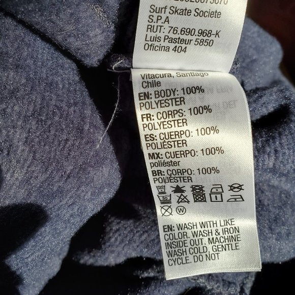 Quiksilver Heather Blue Knit Pullover Hoodie Men's Small - Picture 4 of 7